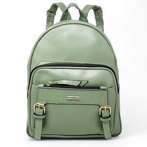 Sage Green Large Front Pocket Backpack Purse